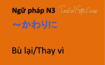 Ngữ pháp N3 ～かわりに Bù lại/Thay vì