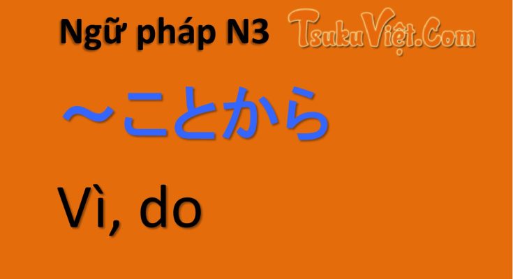 Ngữ pháp N3 ～ことから Vì, do