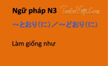 Ngữ pháp N3 ～とおり（に）／～どおり（に）Làm giống như