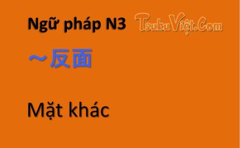 Ngữ pháp N3 ～反面 Mặt khác