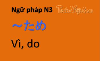 Ngữ pháp N3 ～ため Vì/do