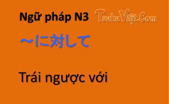 Ngữ pháp N3 ～に対して Trái ngược với