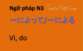 Ngữ pháp N3 ～によって/～による Vì, do