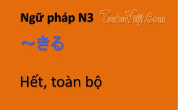 Ngữ pháp N3 ～きる... Hết, toàn bộ