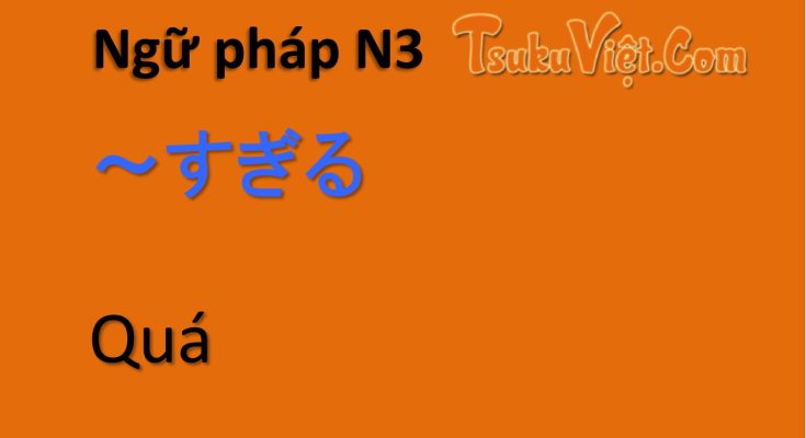 Ngữ pháp N3 ～すぎる... Quá