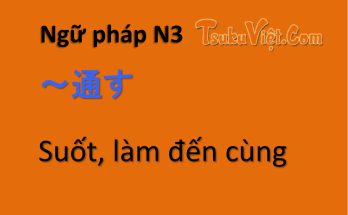 Ngữ pháp N3 ～通す… Suốt, làm đến cùng